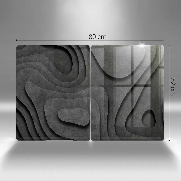 Skärbräda glas 3D stenformer