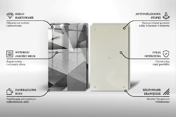 Skärbräda glas Konkret skarp abstraktion