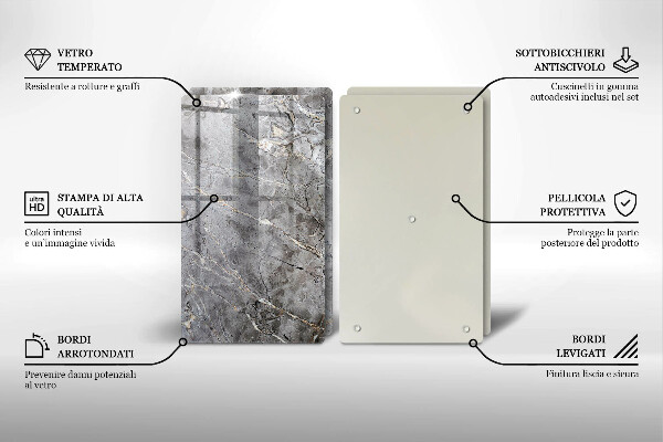 Skärbräda glas Sten textur