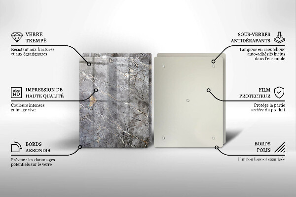 Skärbräda glas Sten textur