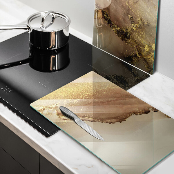 Skärbräda glas Abstraktion guld