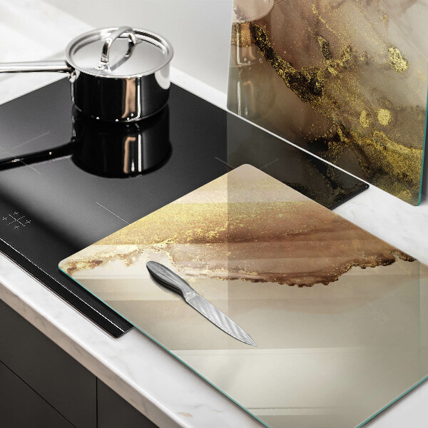 Skärbräda glas Abstraktion guld