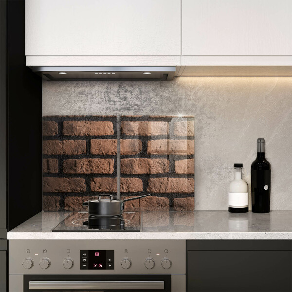 Skärbräda glas Tegelvägg