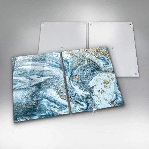 Skärbräda glas Struktur med guld