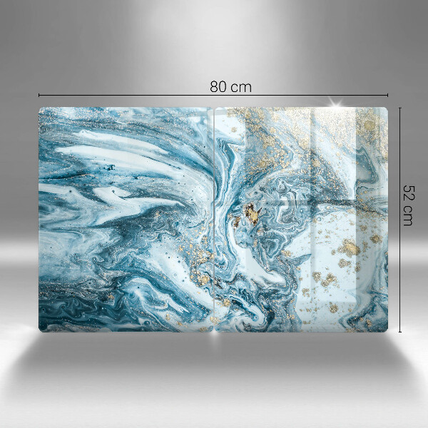 Skärbräda glas Struktur med guld