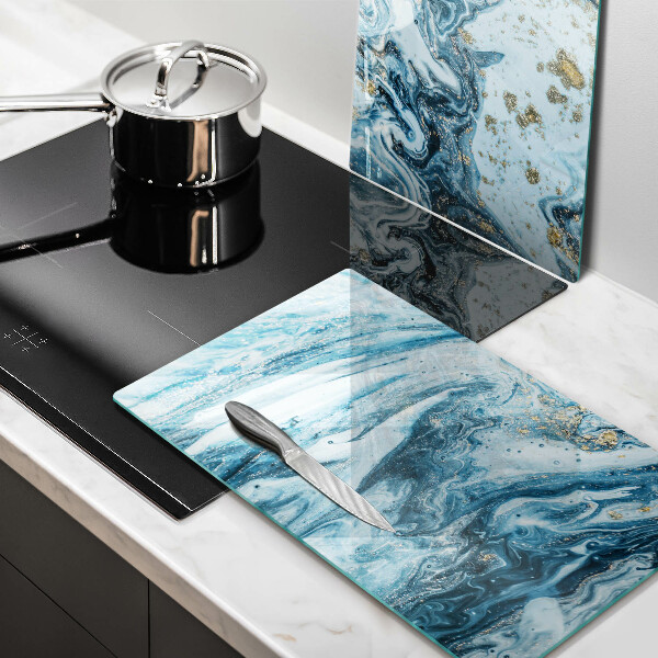 Skärbräda glas Struktur med guld