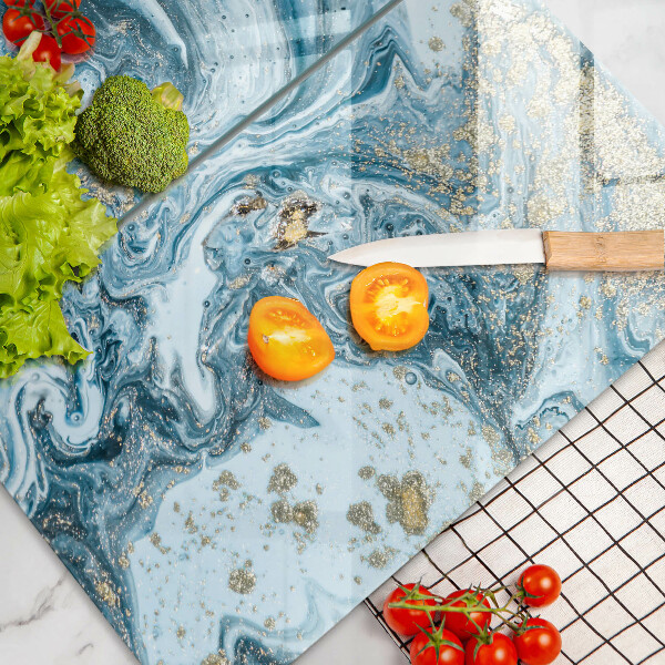 Skärbräda glas Struktur med guld