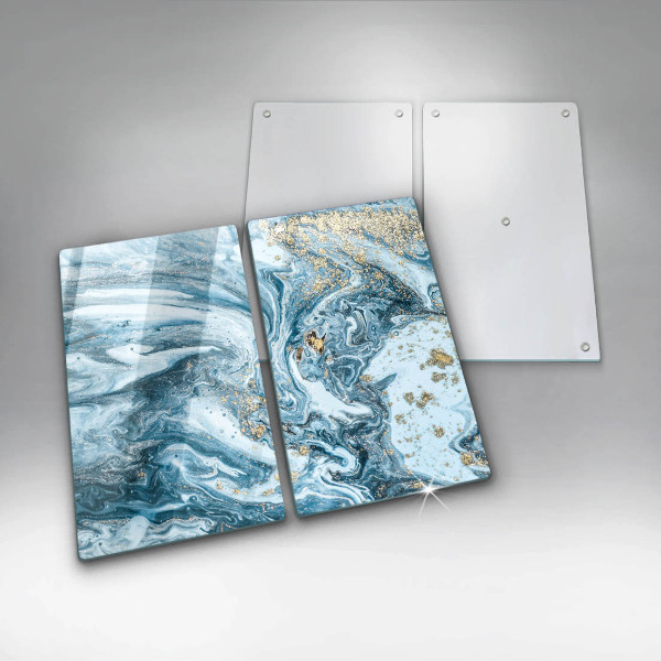 Skärbräda glas Struktur med guld