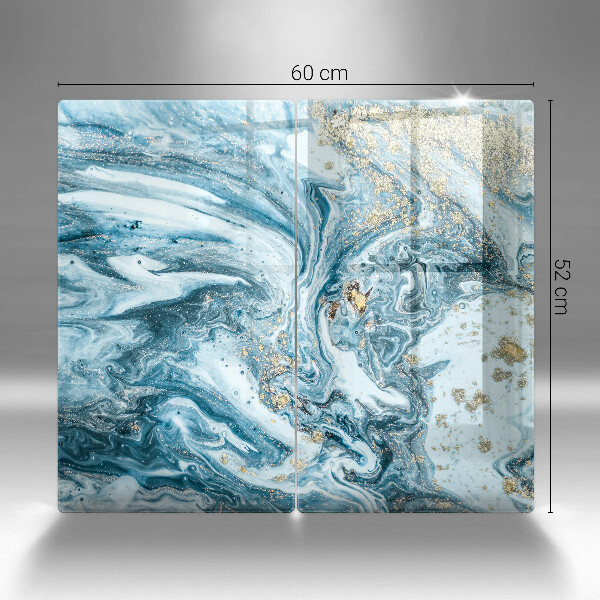 Skärbräda glas Struktur med guld