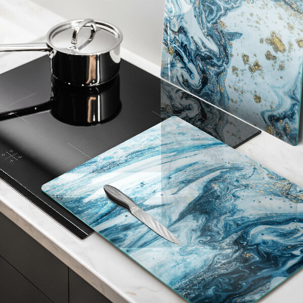 Skärbräda glas Struktur med guld