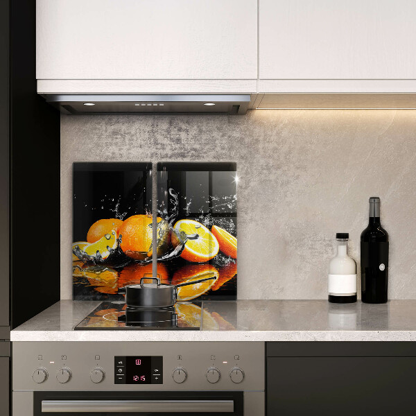 Skärbräda glas Saftig orange frukt