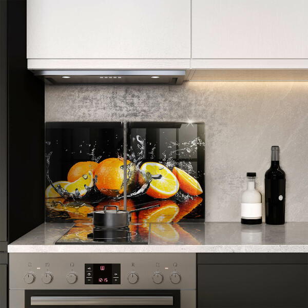 Skärbräda glas Saftig orange frukt