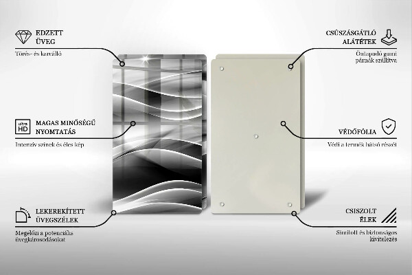 Skärbräda glas Abstraktion mjuka linjer