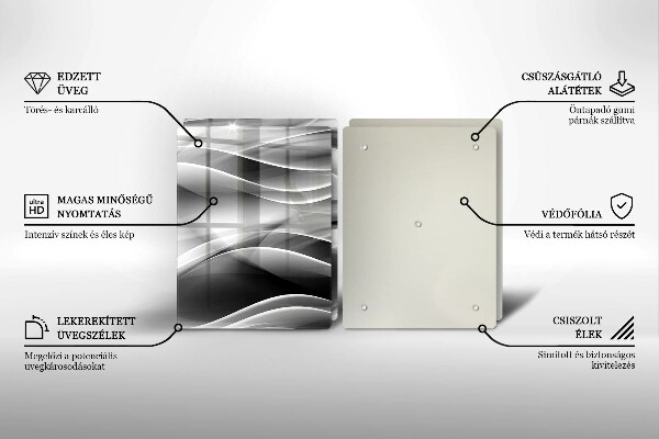 Skärbräda glas Abstraktion mjuka linjer