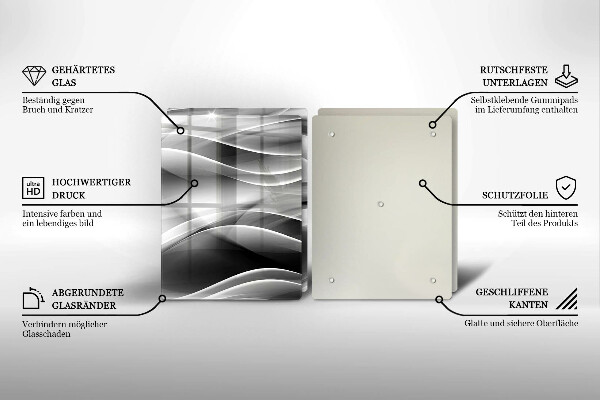 Skärbräda glas Abstraktion mjuka linjer