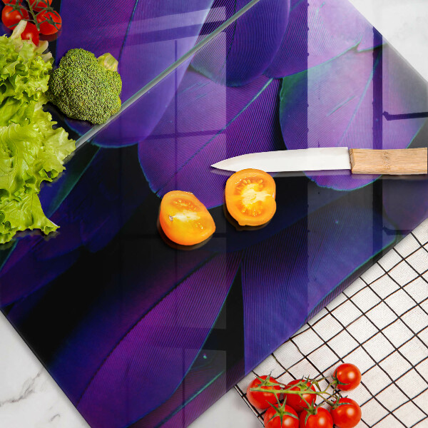 Skärbräda glas Neon fjädrar