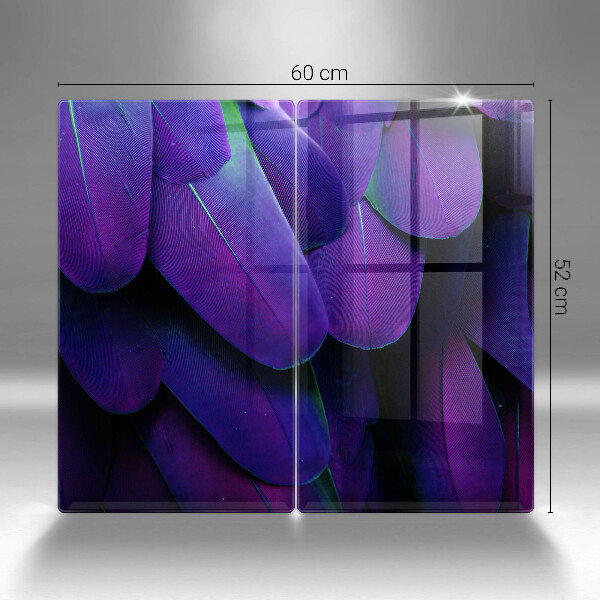 Skärbräda glas Neon fjädrar