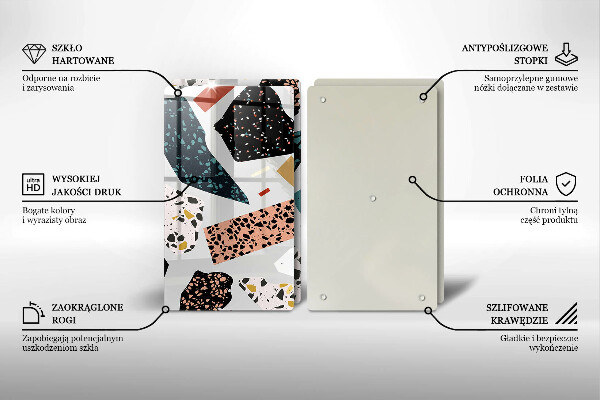 Skärbräda glas Sten gres