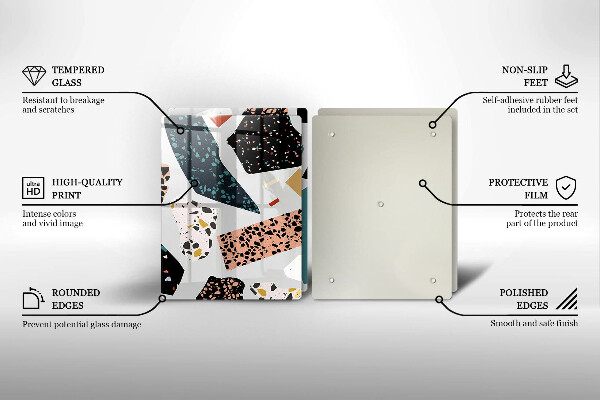 Skärbräda glas Sten gres