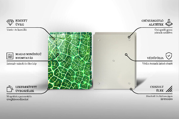 Skärbräda glas Bladstruktur