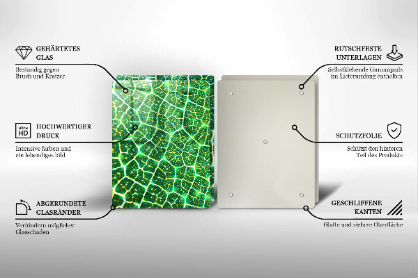 Skärbräda glas Bladstruktur