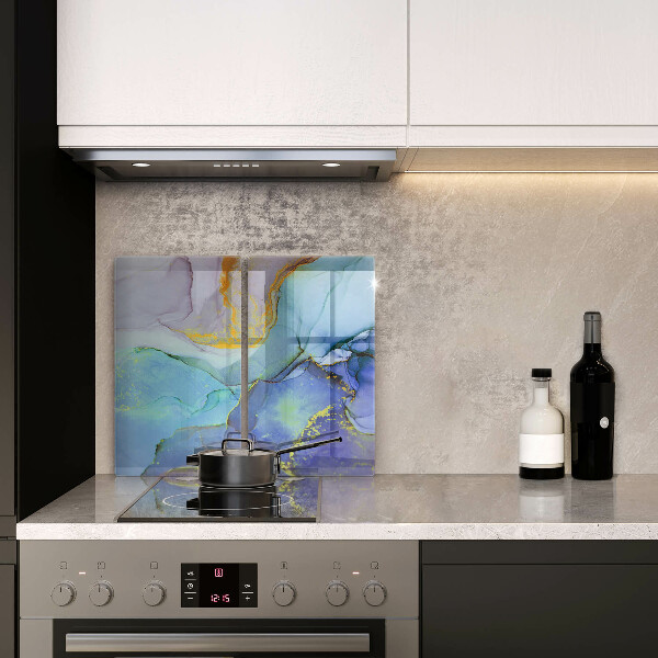 Skärbräda glas Sprucket stenguld