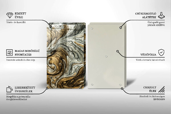 Skärbräda glas Rik abstraktion