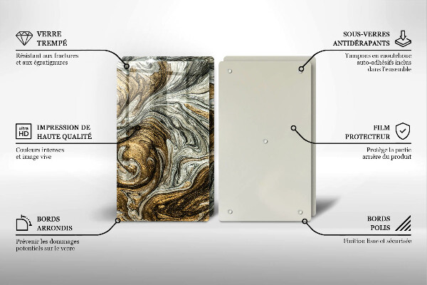 Skärbräda glas Rik abstraktion