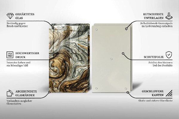 Skärbräda glas Rik abstraktion