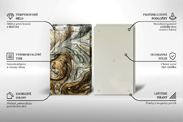 Skärbräda glas Rik abstraktion