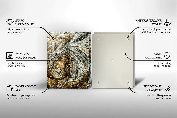 Skärbräda glas Rik abstraktion