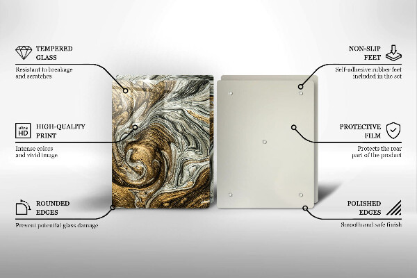 Skärbräda glas Rik abstraktion