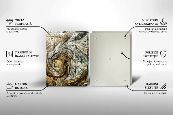 Skärbräda glas Rik abstraktion