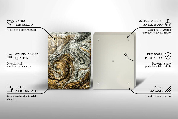 Skärbräda glas Rik abstraktion