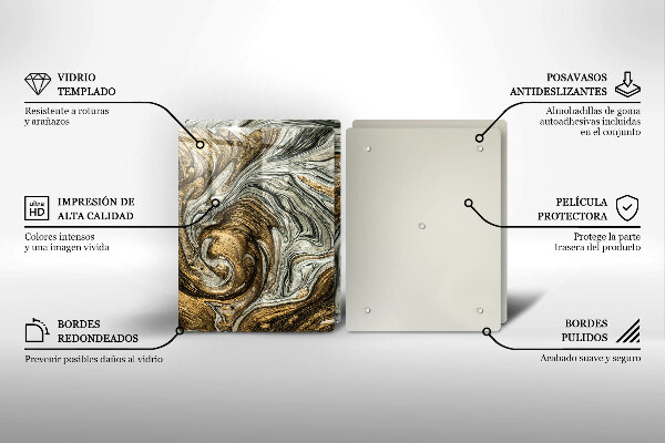 Skärbräda glas Rik abstraktion