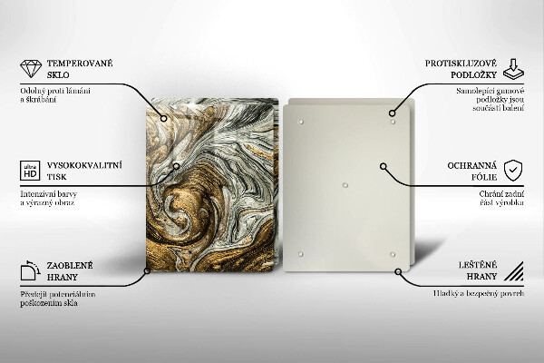 Skärbräda glas Rik abstraktion