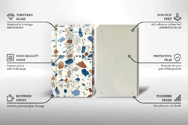 Skärbräda glas Dekorativt stengods