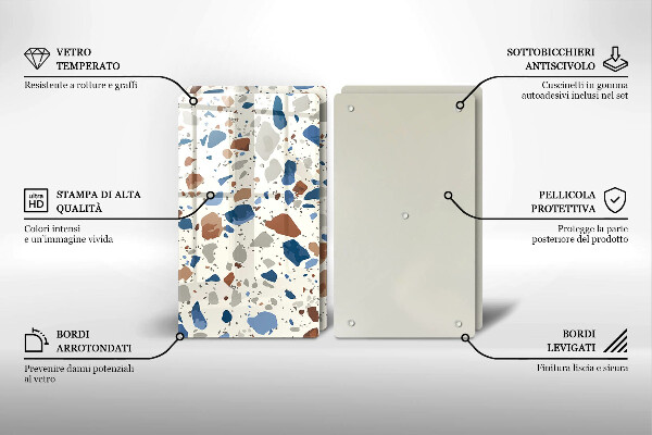 Skärbräda glas Dekorativt stengods