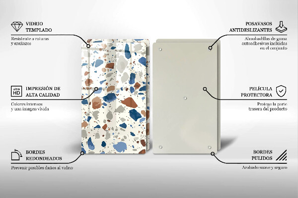 Skärbräda glas Dekorativt stengods