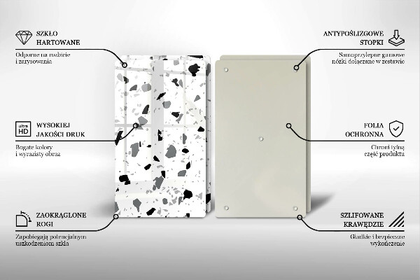 Skärbräda glas Dekorativ sten gres