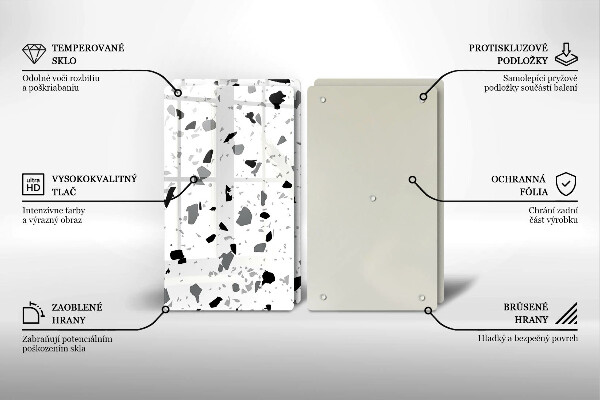 Skärbräda glas Dekorativ sten gres