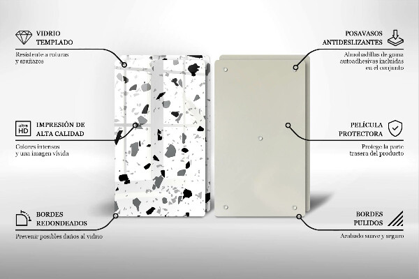 Skärbräda glas Dekorativ sten gres