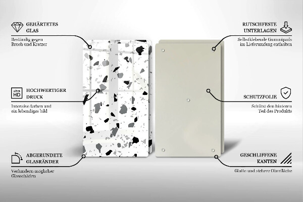 Skärbräda glas Dekorativ sten gres