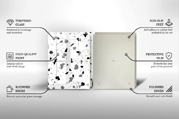 Skärbräda glas Dekorativ sten gres