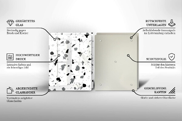 Skärbräda glas Dekorativ sten gres