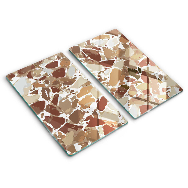 Skärbräda glas Sten dekorativa fläckar