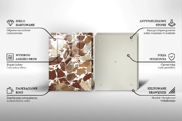 Skärbräda glas Sten dekorativa fläckar