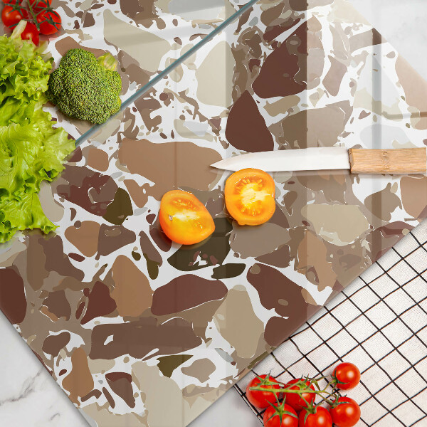 Skärbräda glas Sten dekorativa fläckar