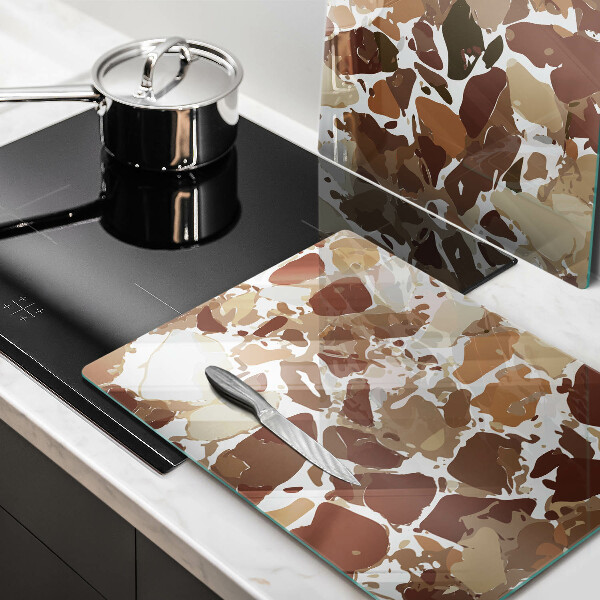 Skärbräda glas Sten dekorativa fläckar