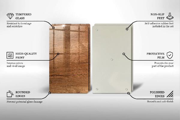 Skärbräda glas Trästruktur